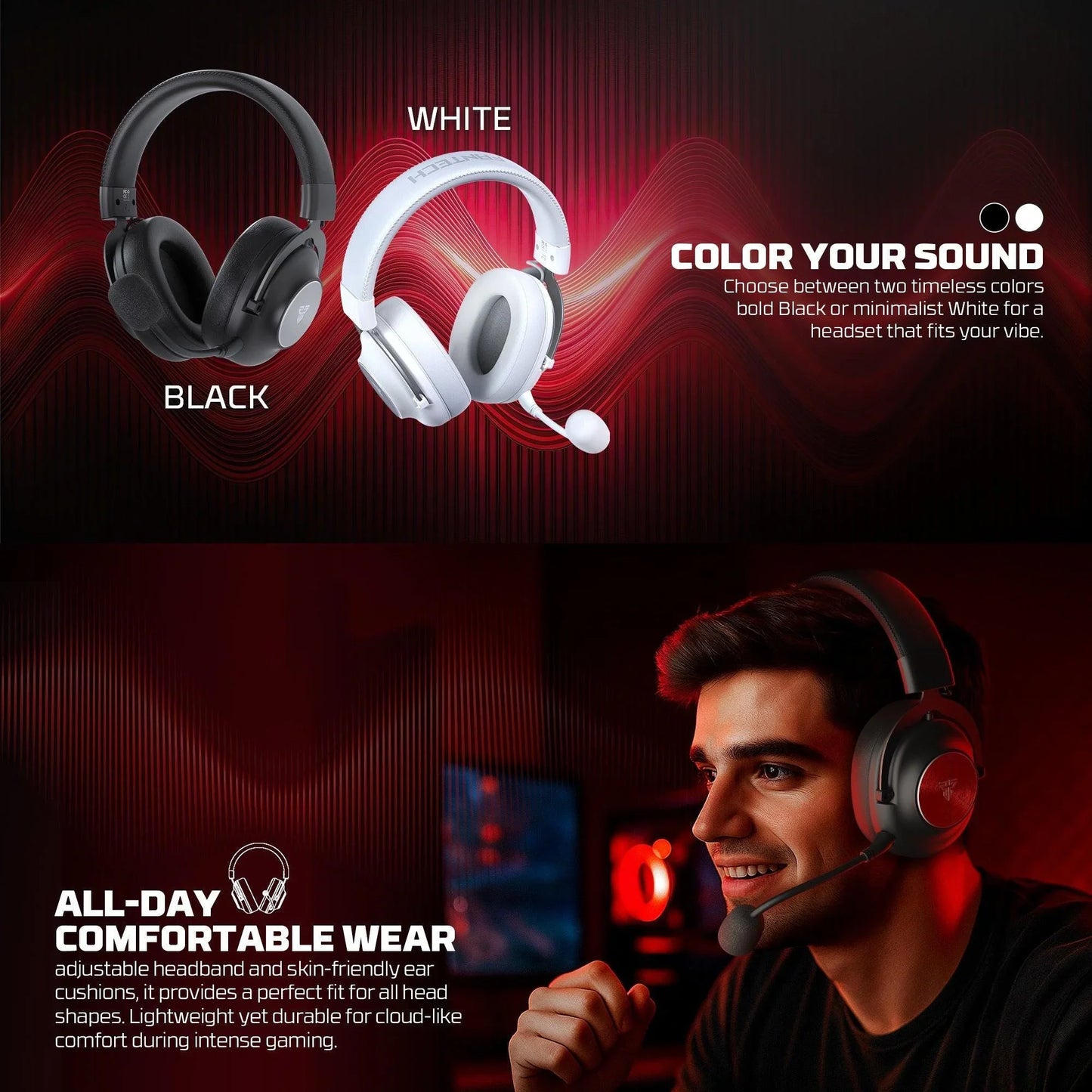 Fantech whg05 stellar multiplatform wireless gaming headset headsets