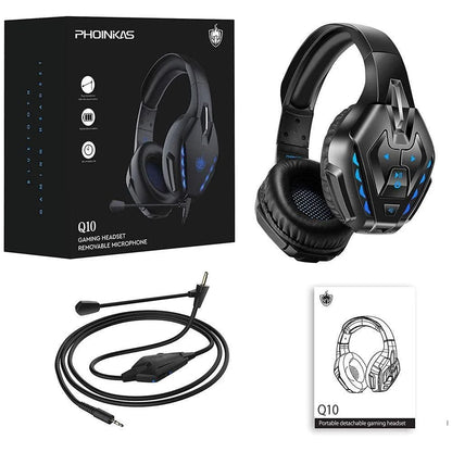 Phoinikas q10 wireless bluetooth gaming headset