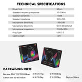 Fantech aurora hg29 7.1 virtual surround sound gaming headset rgb headsets