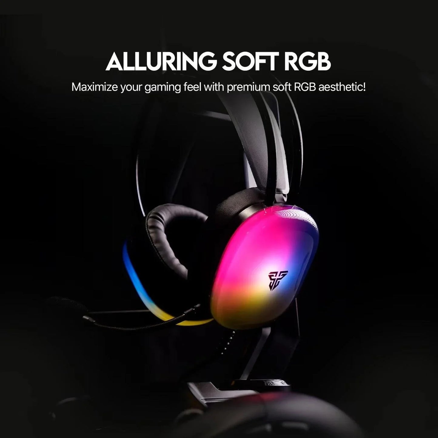 Fantech aurora hg29 7.1 virtual surround sound gaming headset rgb headsets