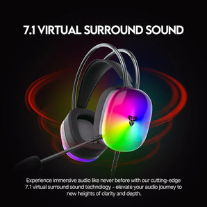 Fantech aurora hg29 7.1 virtual surround sound gaming headset rgb headsets