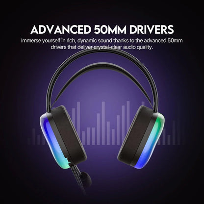 Fantech aurora hg29 7.1 virtual surround sound gaming headset rgb headsets