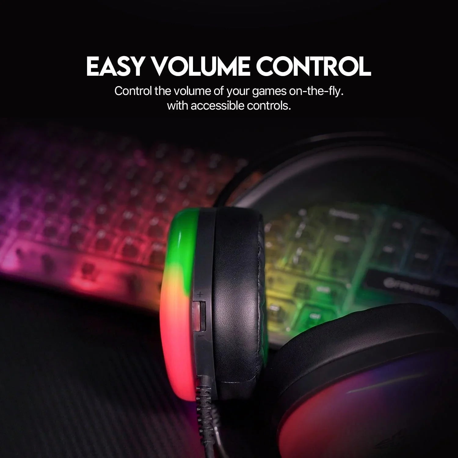 Fantech aurora hg29 7.1 virtual surround sound gaming headset rgb headsets