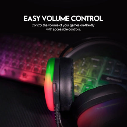 Fantech aurora hg29 7.1 virtual surround sound gaming headset rgb headsets