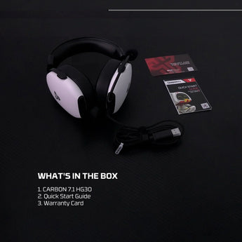 Fantech hg30 carbon 7.1 surround sound gaming headset white headsets