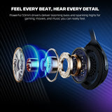 Fantech orbita whg07 2.4g bluetooth wireless gaming headset 53mm hi-fi 7.1