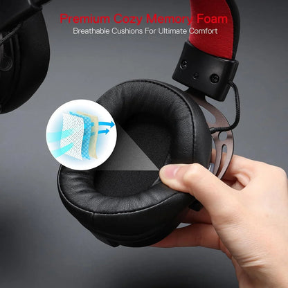 Redragon h376 aurora wired gaming headset 7.1 surround sound over-ear headsets