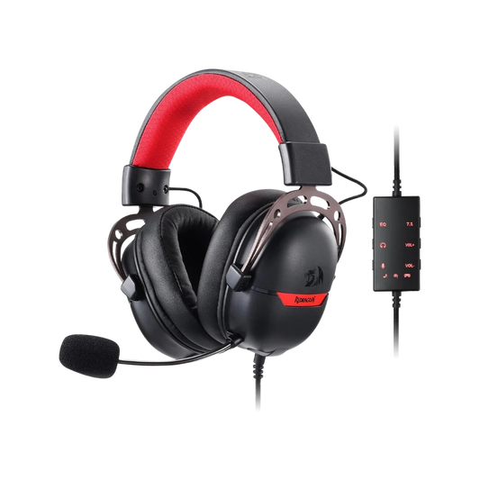 Redragon h376 aurora wired gaming headset 7.1 surround sound over-ear headsets