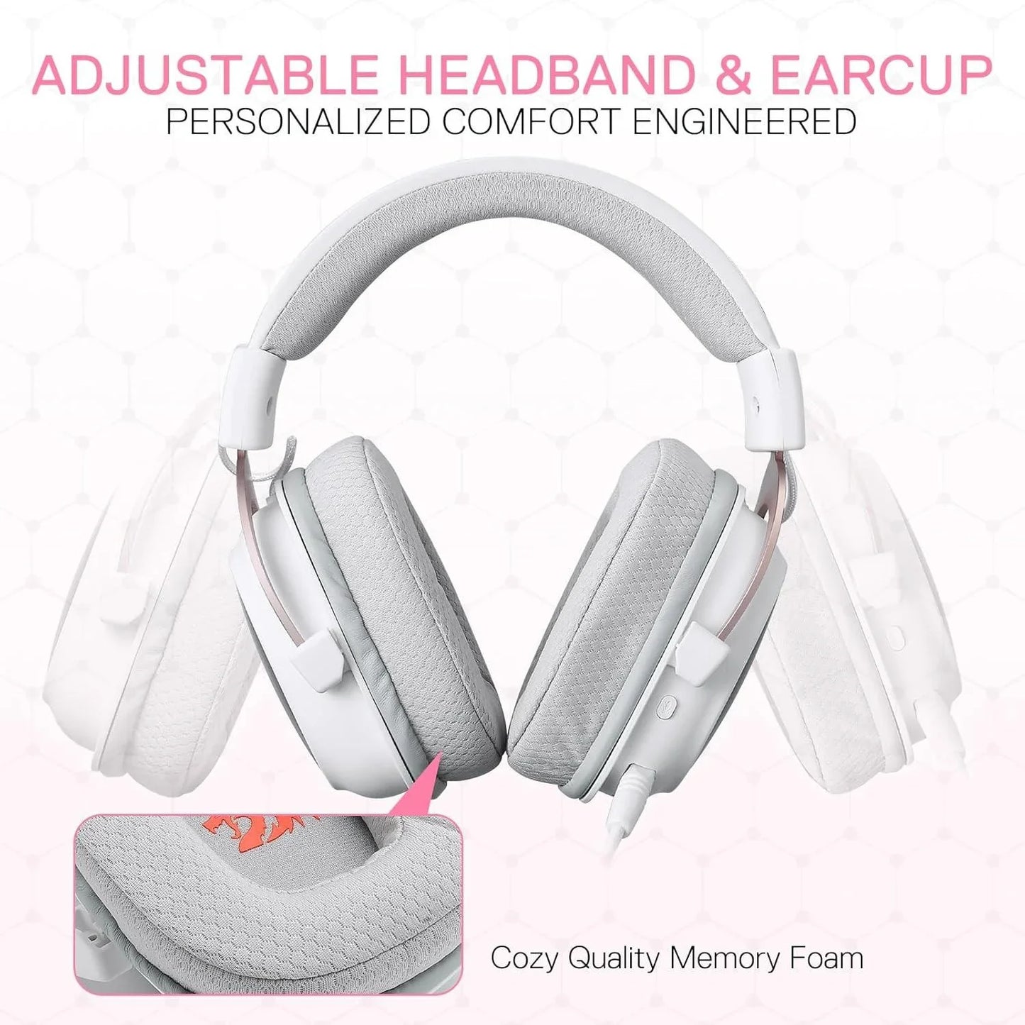 Redragon h510 pro 3-mode rgb gaming headset - 7.1 surround sound - 53mm audio