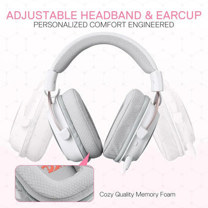 Redragon h510 pro 3-mode rgb gaming headset - 7.1 surround sound - 53mm audio