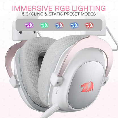 Redragon h510 pro 3-mode rgb gaming headset - 7.1 surround sound - 53mm audio
