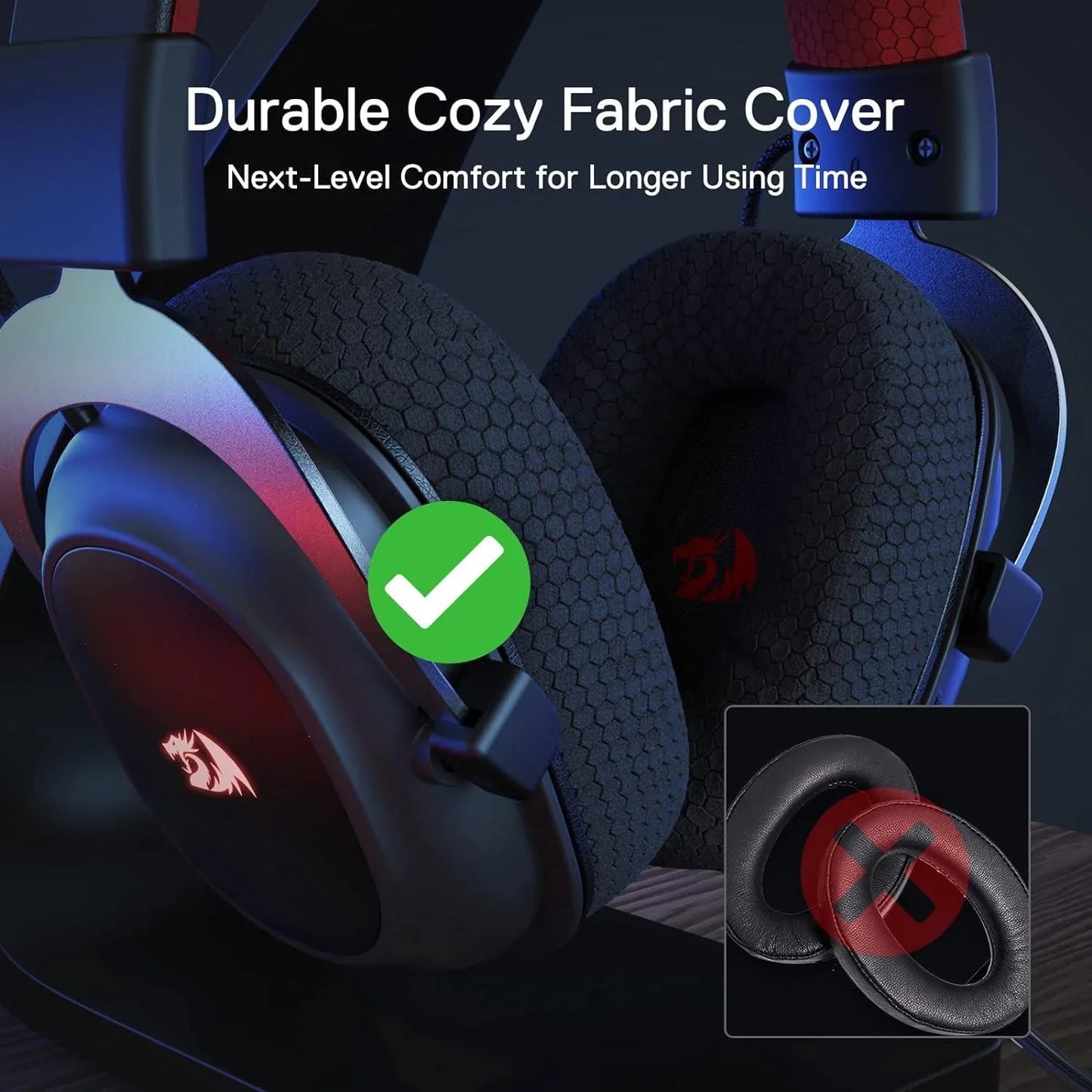 Redragon h510 pro zeus rgb wireless gaming headset - 7.1 surround sound