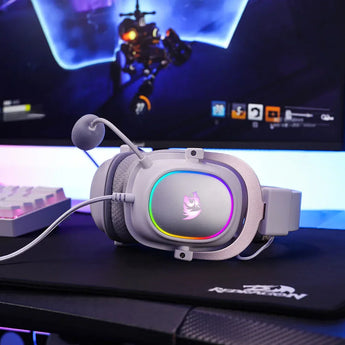 Redragon h510 zeus-x rgb white wired gaming headset headsets