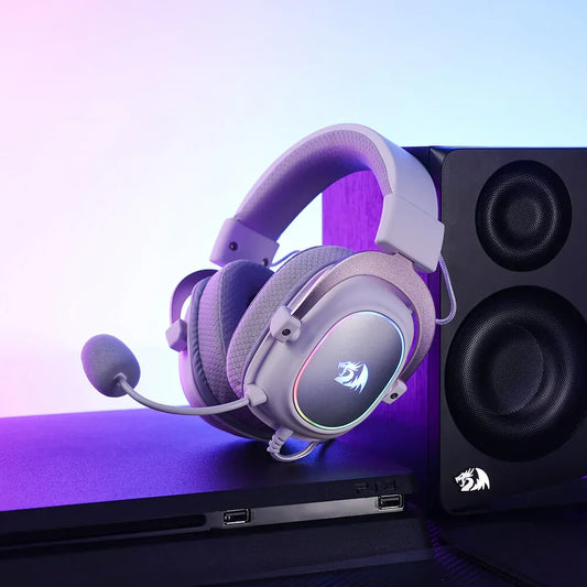 Redragon h510 zeus-x rgb white wired gaming headset headsets