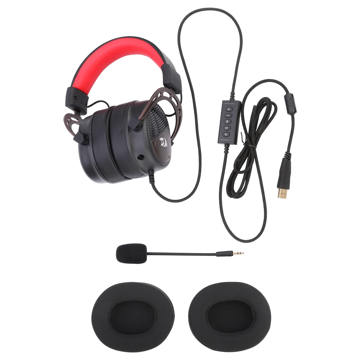 Redragon h730 wired gaming headset - 7.1 surround sound - memory foam ear pads