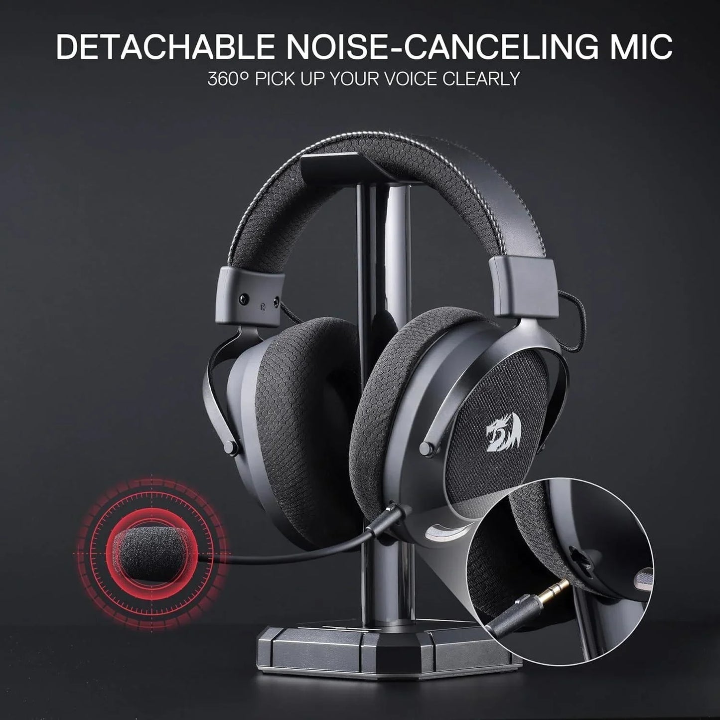 Redragon h858 3-mode wireless gaming headset 7.1 surround sound + redragon