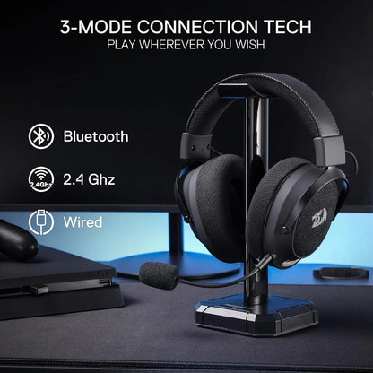Redragon h858 3-mode wireless gaming headset 7.1 surround sound headphones