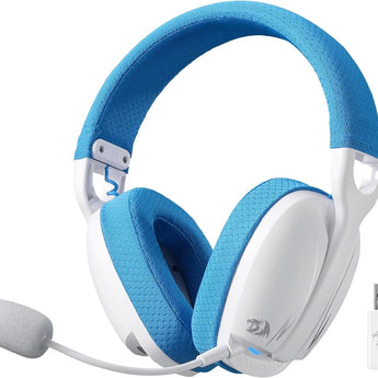 Redragon h878 3-mode wireless blue lighting gaming headset - lightweight - 7.1