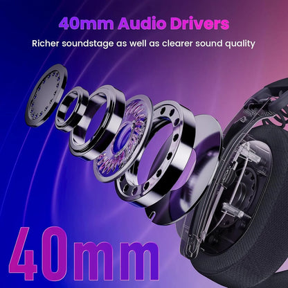 Redragon h888 wireless gaming headset with 7.1 surround sound tri-mode gaming