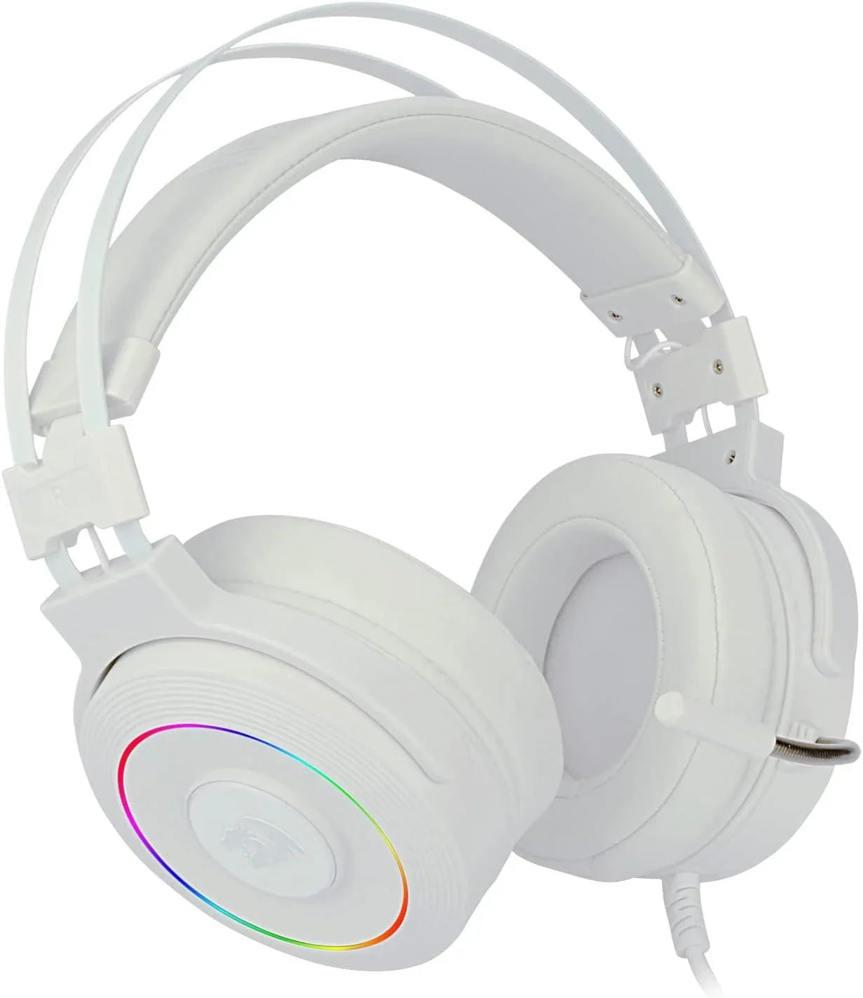 Redragon lamia 2 h320 white usb rgb gaming headset w/stand headsets