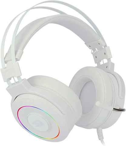 Redragon lamia 2 h320 white usb rgb gaming headset w/stand headsets