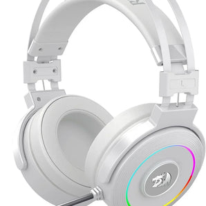 Redragon lamia 2 h320 white usb rgb gaming headset w/stand headsets