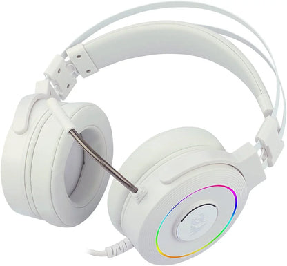 Redragon lamia 2 h320 white usb rgb gaming headset w/stand headsets