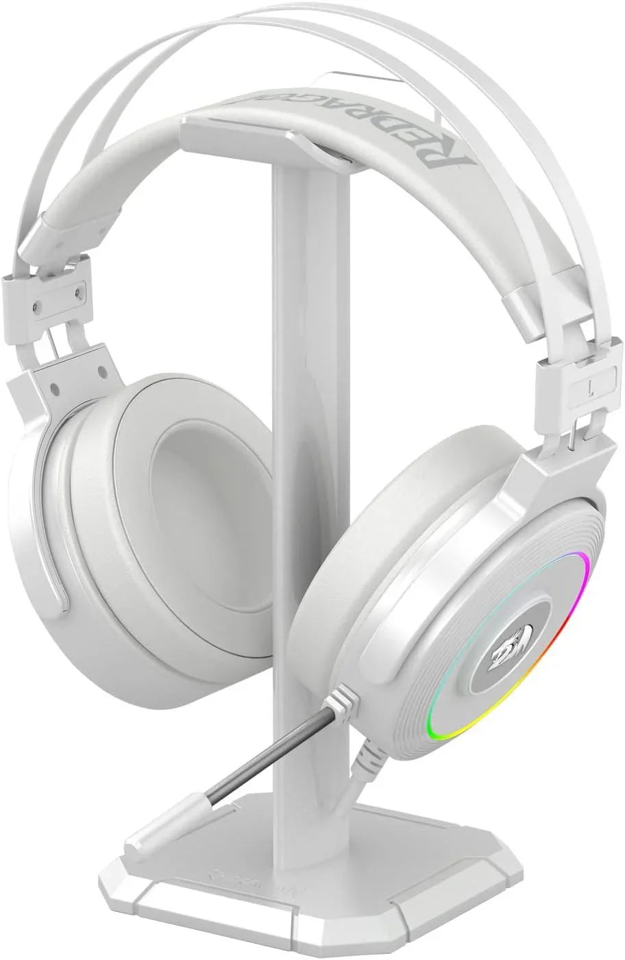Redragon lamia 2 h320 white usb rgb gaming headset w/stand headsets