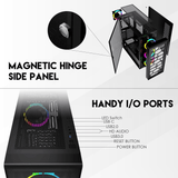 Hexa xl cg82 full tower case with free 4 pcs frgb fan JOD 55