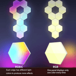 Hexagonal RGBIC light panel with APP + remote control WIFI Lightning