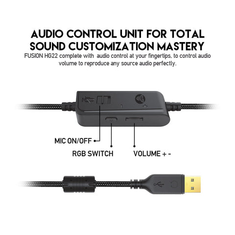 FANTECH FUSION HG22 VIRTUAL 7.1 SURROUND GAMING HEADSET