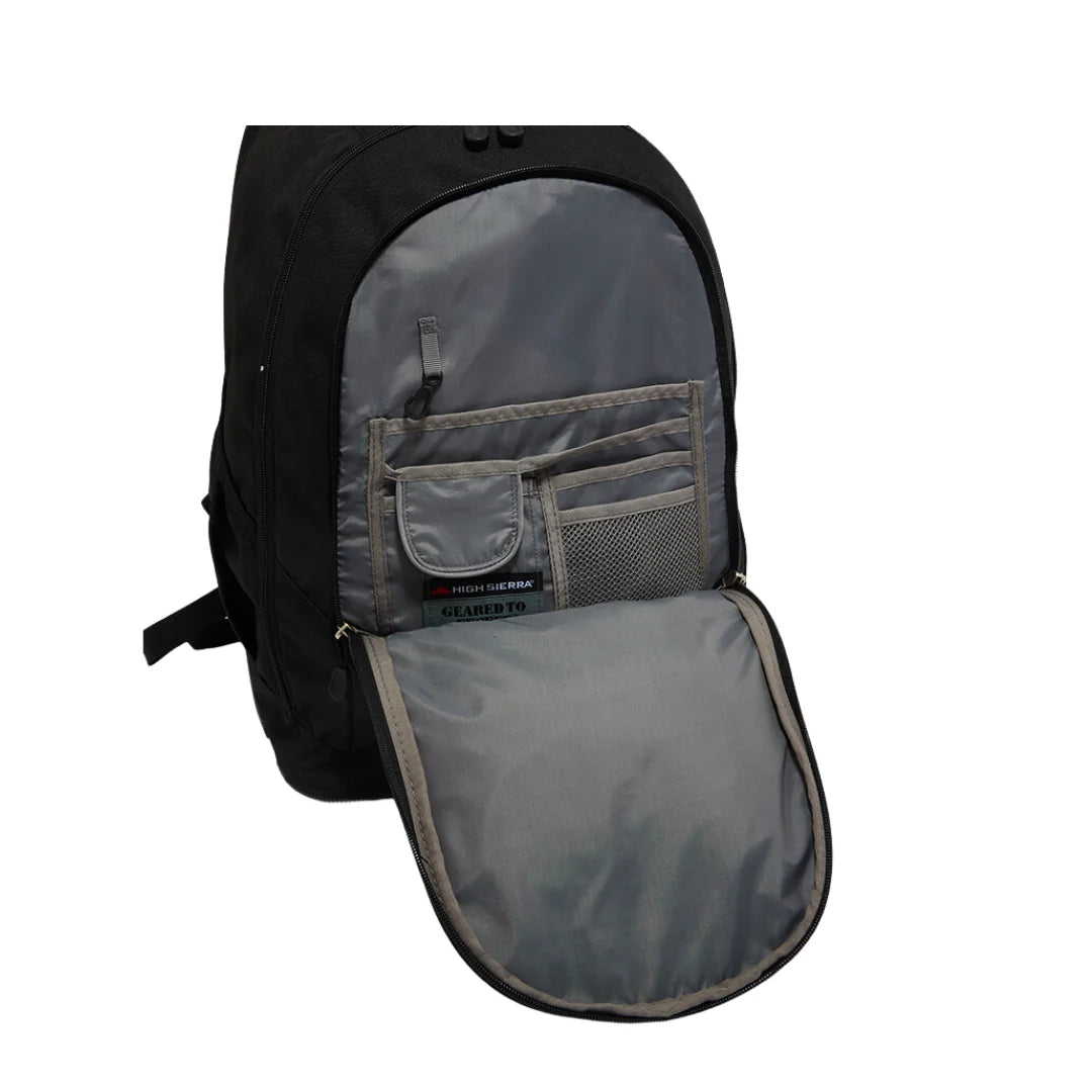 High sierra black army wheeled backpack
