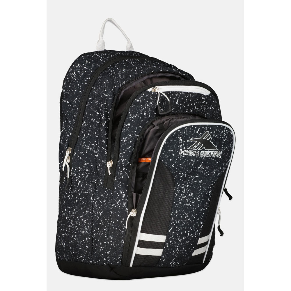 High sierra blaise backpack 50 h x 38 l x 15 w cm, black/white - Fun Touch