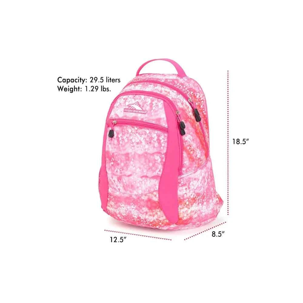 High sierra curve backpack effervescent/flamingo curve