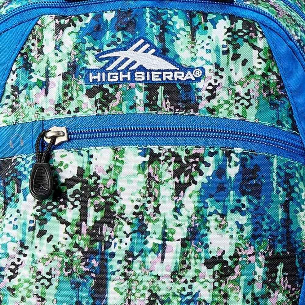 High sierra curve colorful zip-up closure backpack