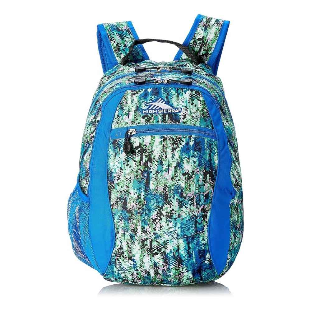 High sierra curve colorful zip-up closure backpack