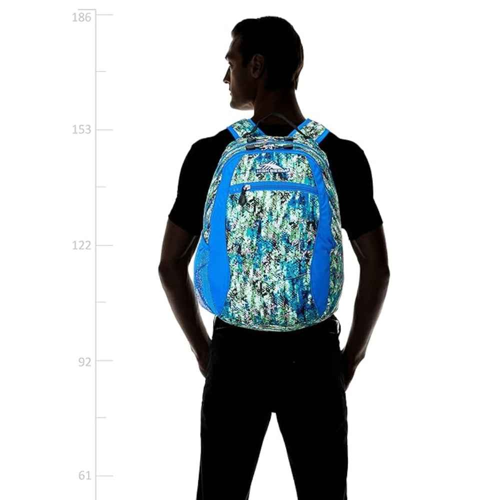 High sierra curve colorful zip-up closure backpack