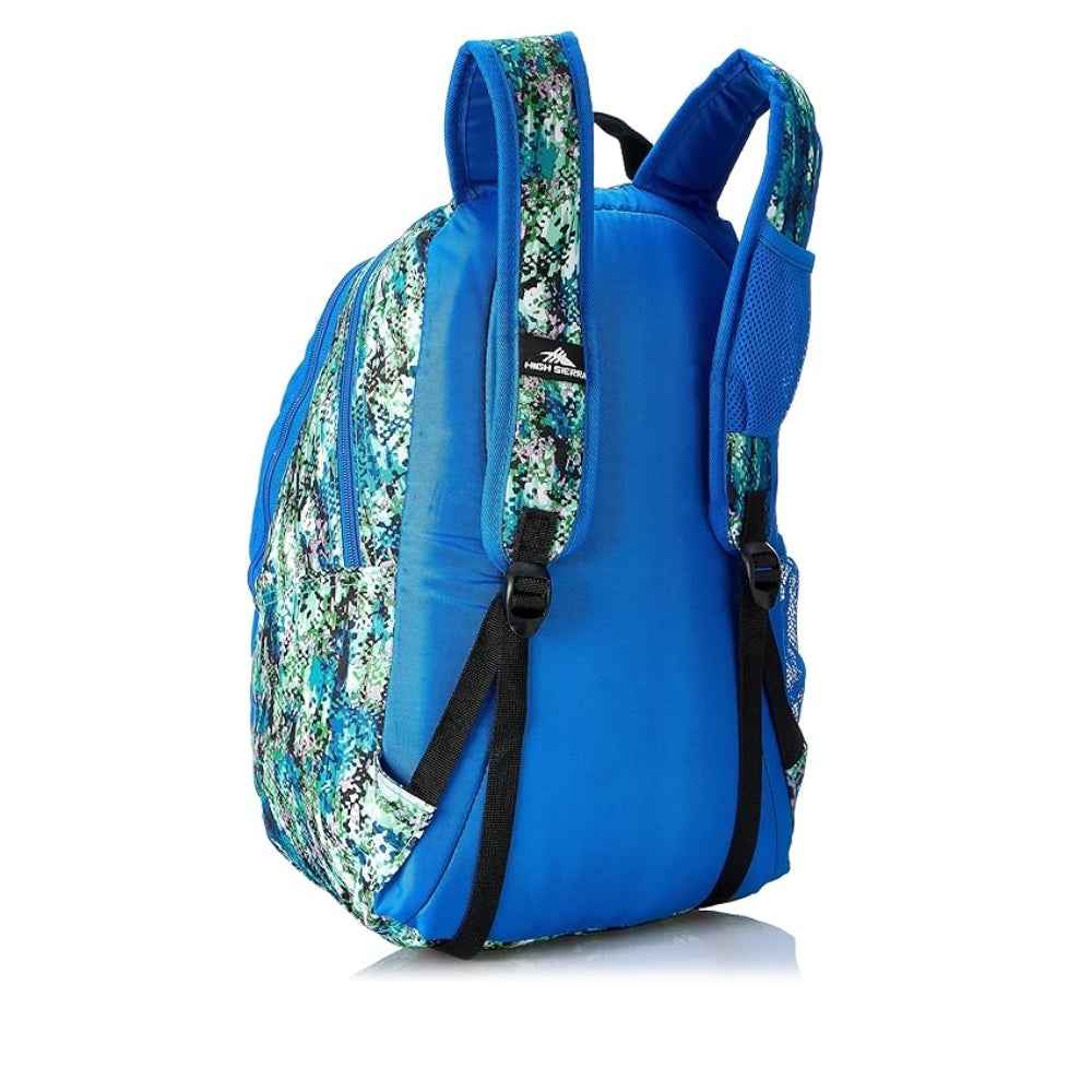 High sierra curve colorful zip-up closure backpack