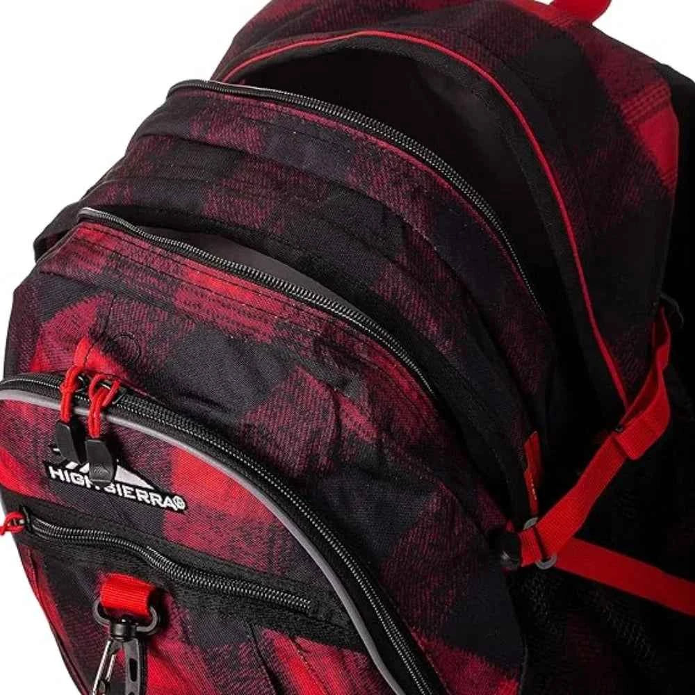 High sierra fat boy backpack red/black