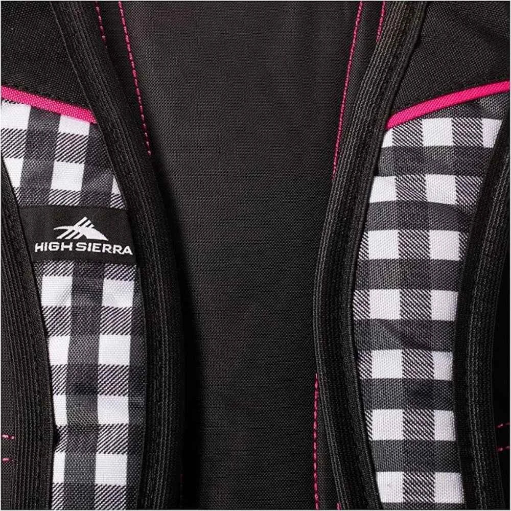 High sierra fat boy backpack rvmp gingham/flamingo