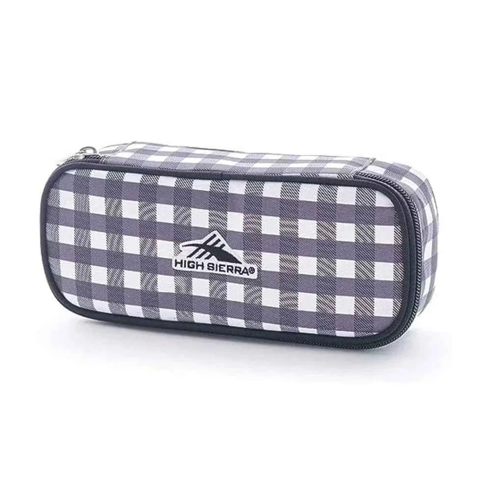 High sierra icon slim pack a pencil case gingham/black