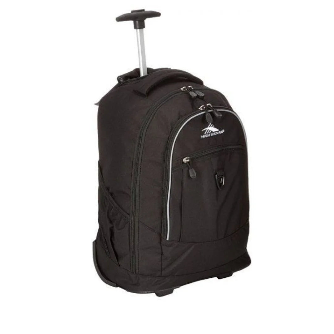 High sierra icon slim pack black wheeled backpack JOD 58