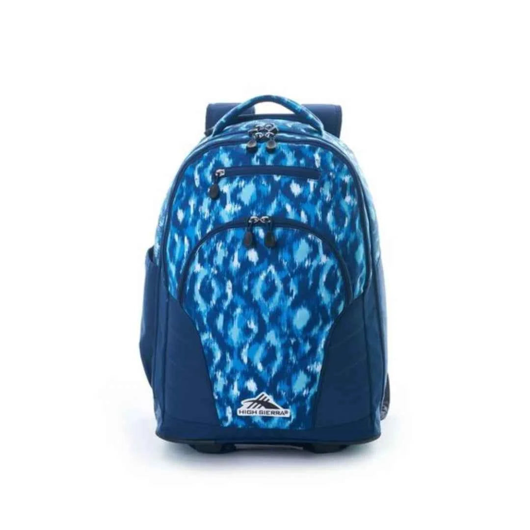 High sierra loop island wheeled backpack ikat/true navy