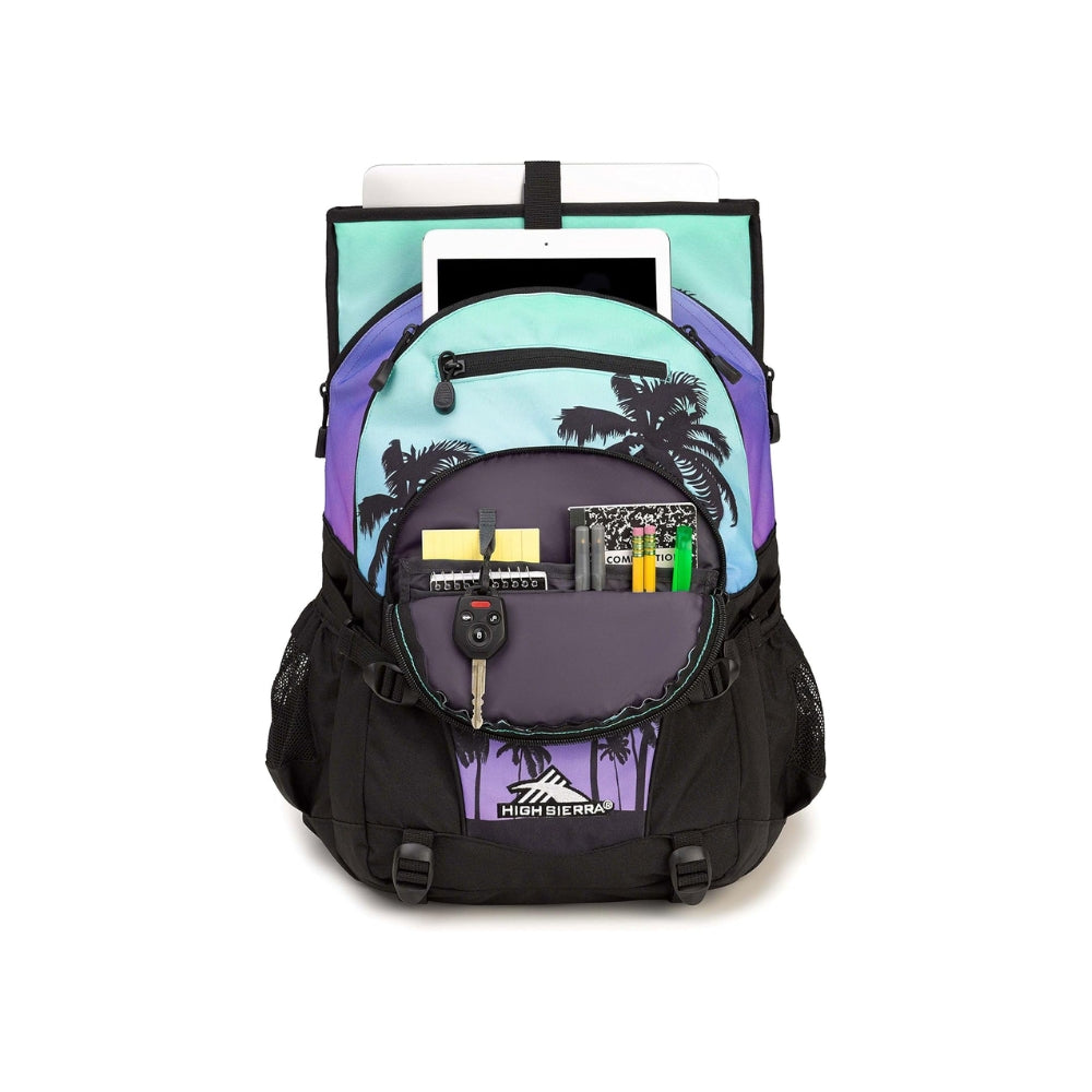 High sierra loop plus backpack palm trees/black - Fun Touch