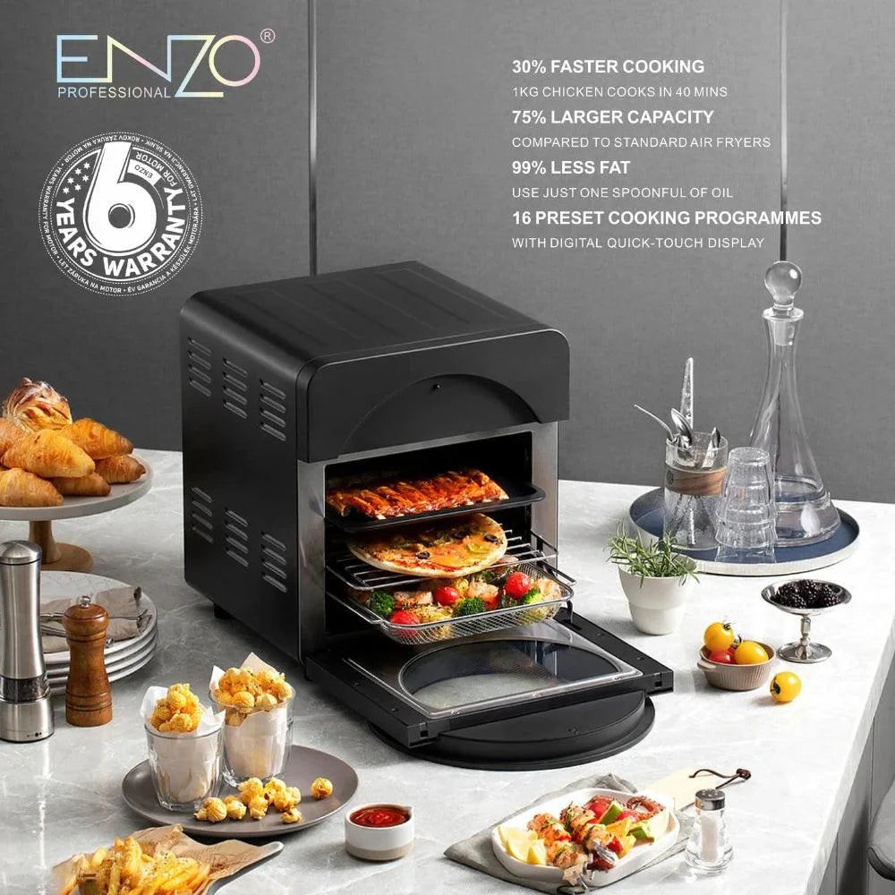 Air deep fryer automatic multifunction oil-free touch screen 14.5l cooker air