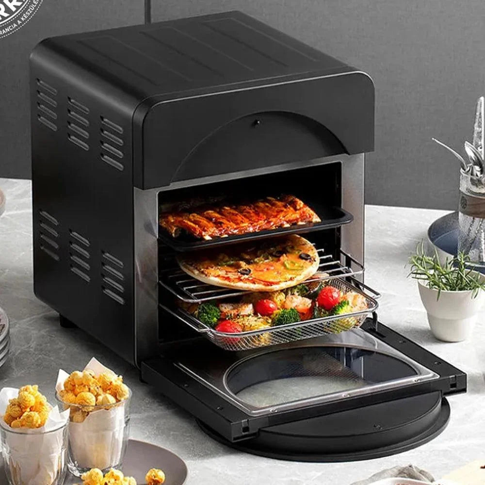 Air deep fryer automatic multifunction oil-free touch screen 14.5l cooker air