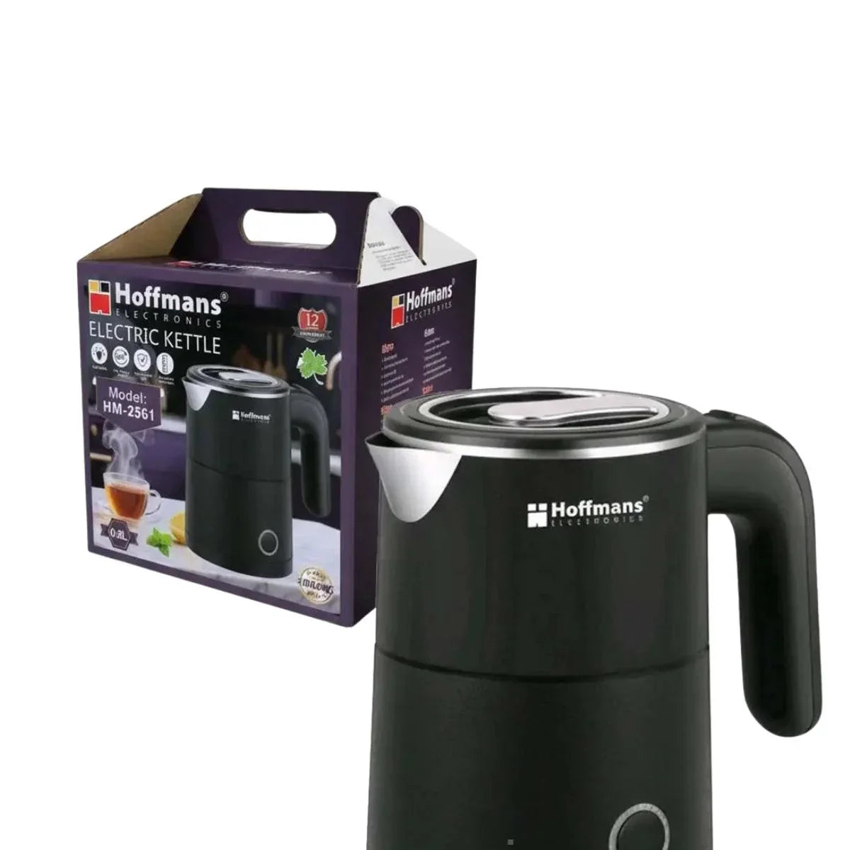 Electric kettle 0.8l 1000w hoffmans hm-2561, electric kettles
