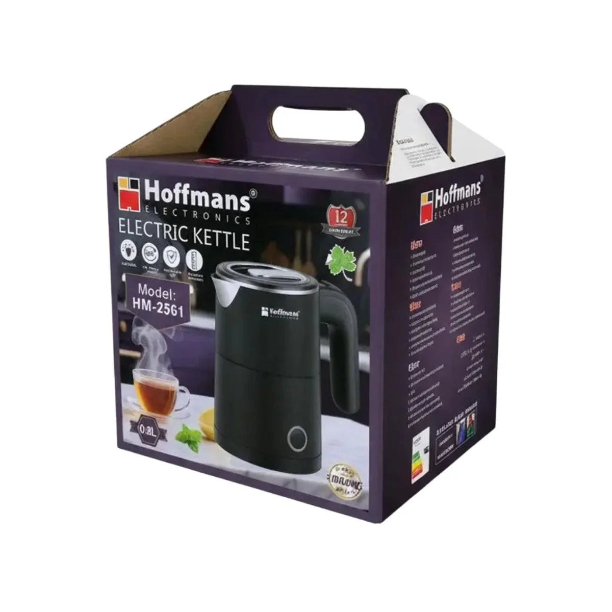 Electric kettle 0.8l 1000w hoffmans hm-2561, electric kettles