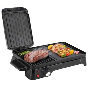 Enzo italy 2 in 1 electric grill table non-stick coating for smokeless cook