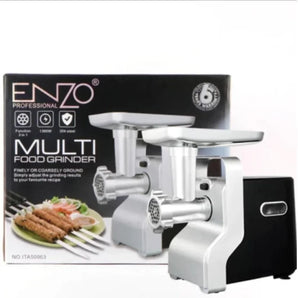 Enzo multi-function stainless steel meat grinder | 1360 w food grinders